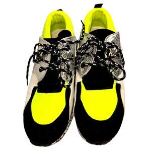 Steve Madden 7 Cliff Wedge Low Tops Women's Tennis Shoes Yellow Sneaker Athletic